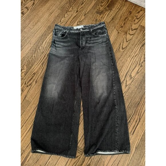 Rag & Bone Miramar Sofie Wide-Leg Pant Washed Black 32 - Picture 4 of 8